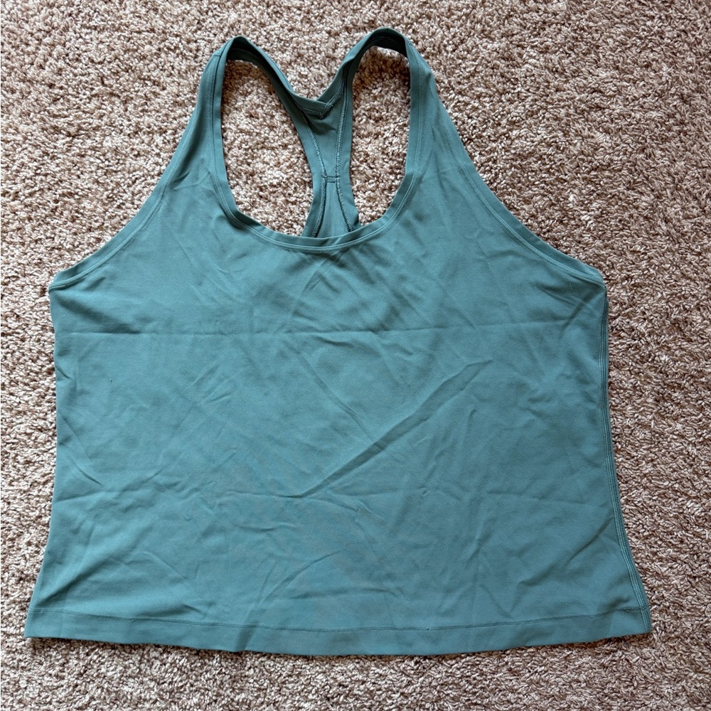 Lululemon Cool Racer Back Short Tank Top Nulu Teal Racerback Tank Top